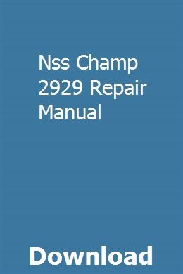 Repair manual for nss 2929 mac
